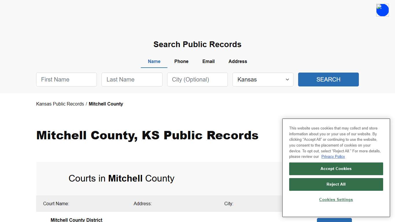Mitchell County, KS Public Court, Arrest and Inmate Records - ThePublicIndex