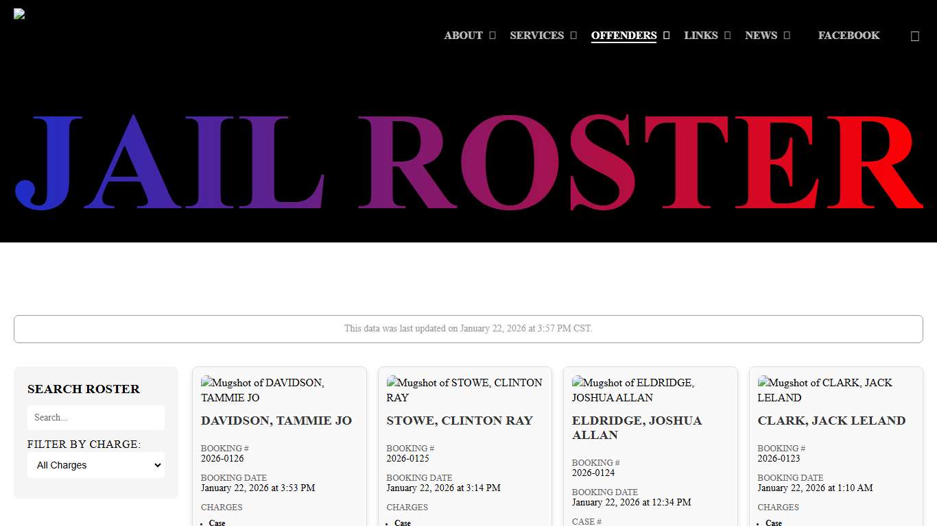 Jail Roster - Pittsburg County Sheriff's Office